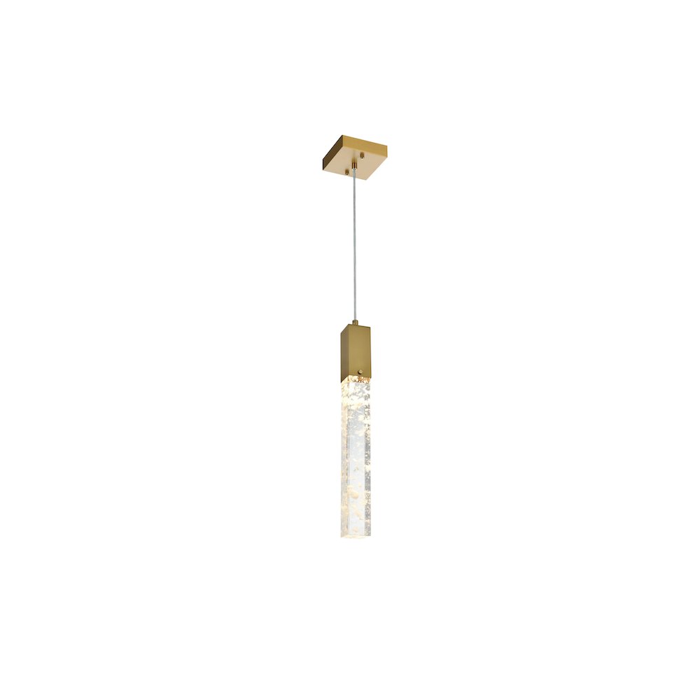 Aurora 5 inch Pendant in Satin Gold