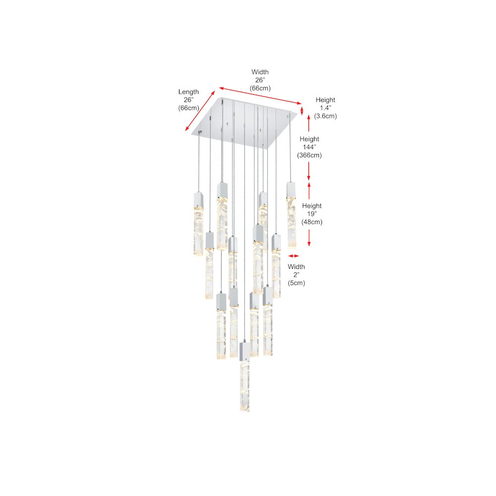 Aurora 26 inch Pendant in Chrome