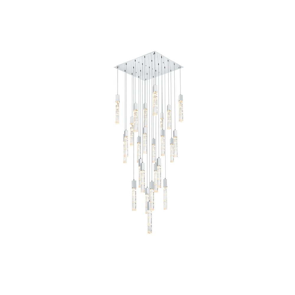 Aurora 36 inch Chandelier in Chrome