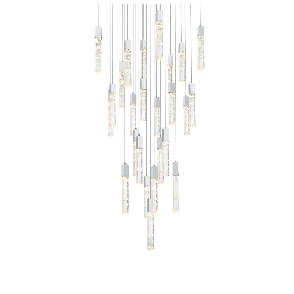 Aurora 36 inch Chandelier in Chrome