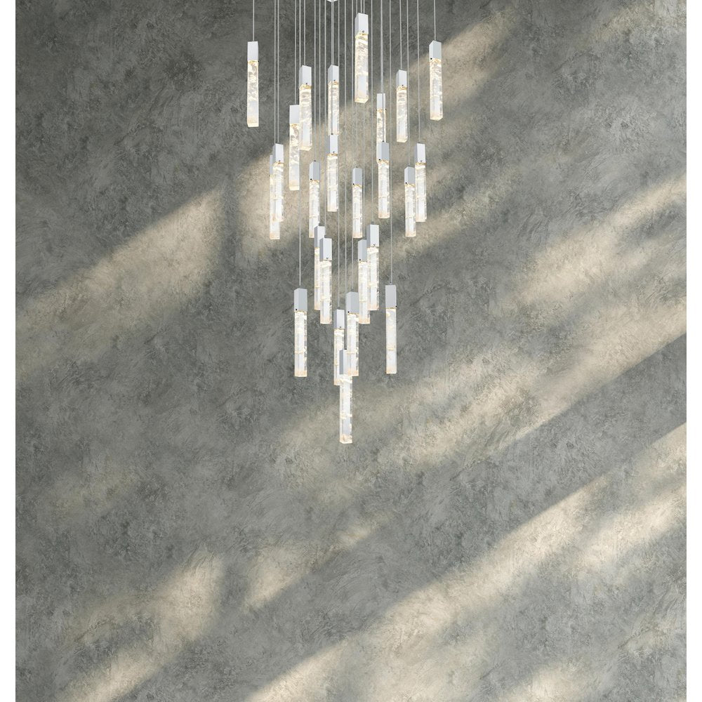 Aurora 36 inch Chandelier in Chrome