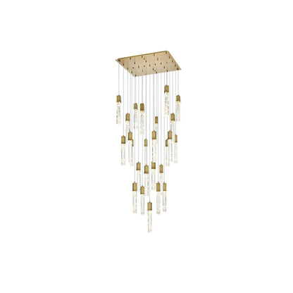 Aurora 36 inch Chandelier in Satin Gold