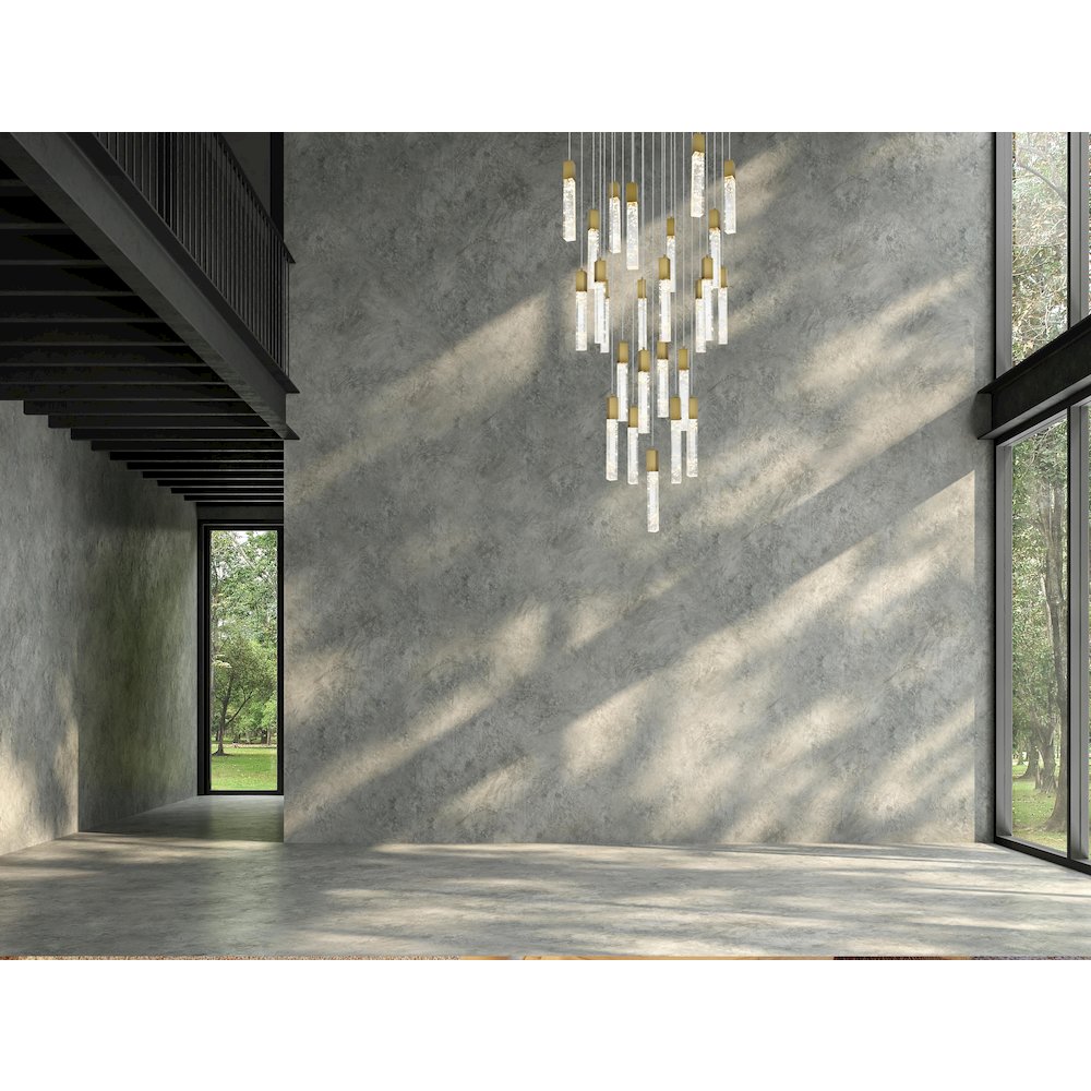 Aurora 36 inch Chandelier in Satin Gold