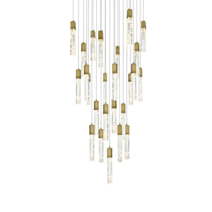 Aurora 36 inch Chandelier in Satin Gold