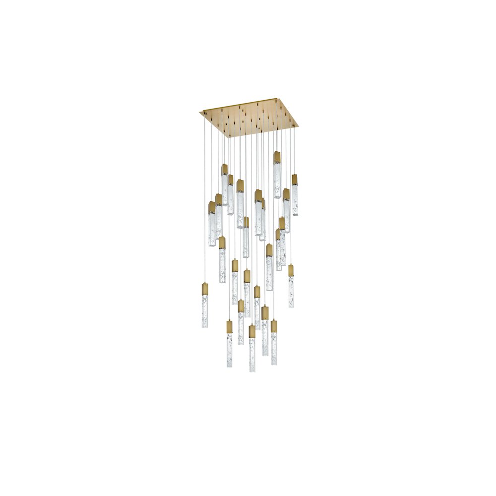 Aurora 36 inch Chandelier in Satin Gold