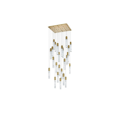 Aurora 36 inch Chandelier in Satin Gold