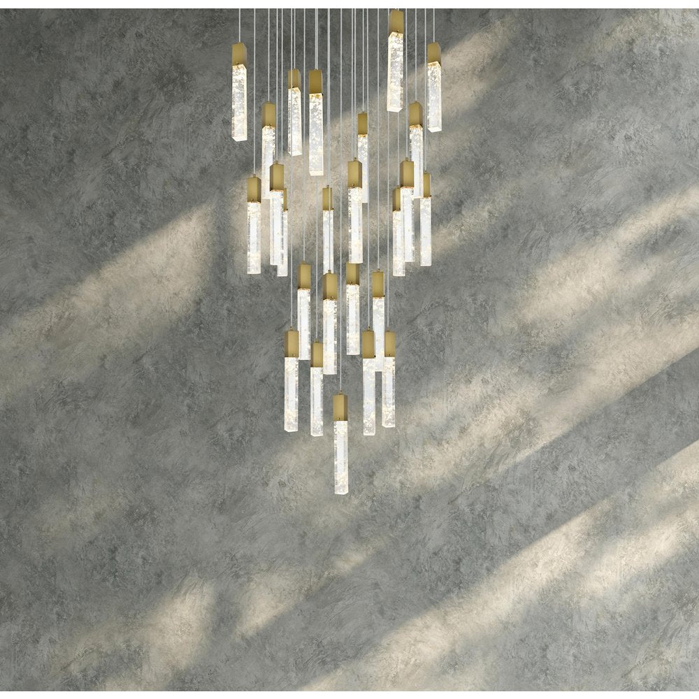 Aurora 36 inch Chandelier in Satin Gold
