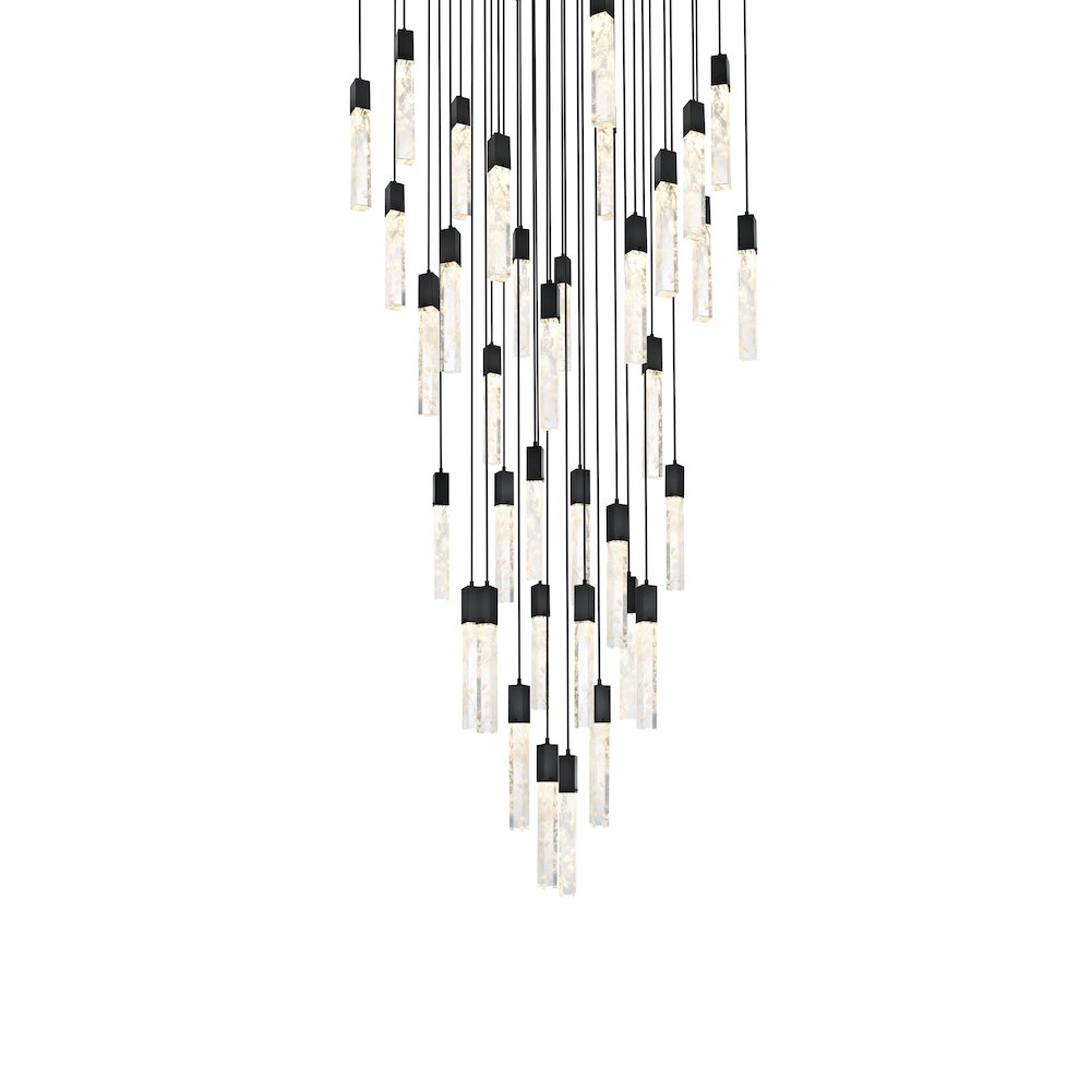 Aurora 42 inch Chandelier in Black