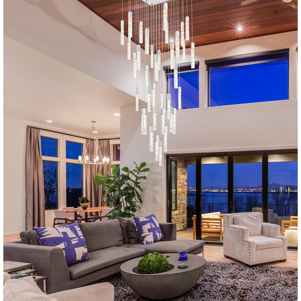Aurora 42 inch Chandelier in Chrome