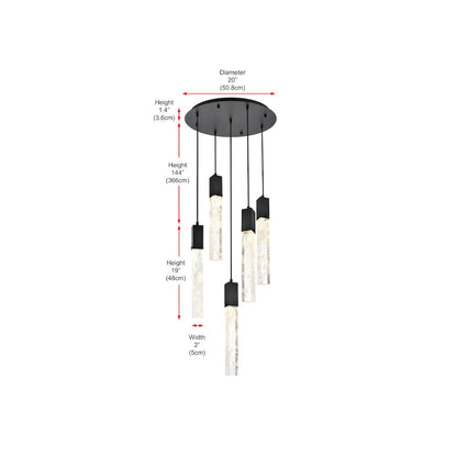 Aurora 20 inch Chandelier in Chrome