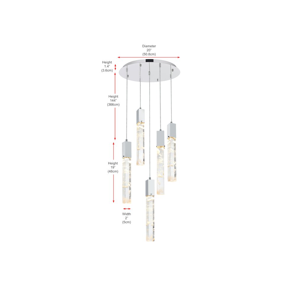 Aurora 20 inch Chandelier in Black
