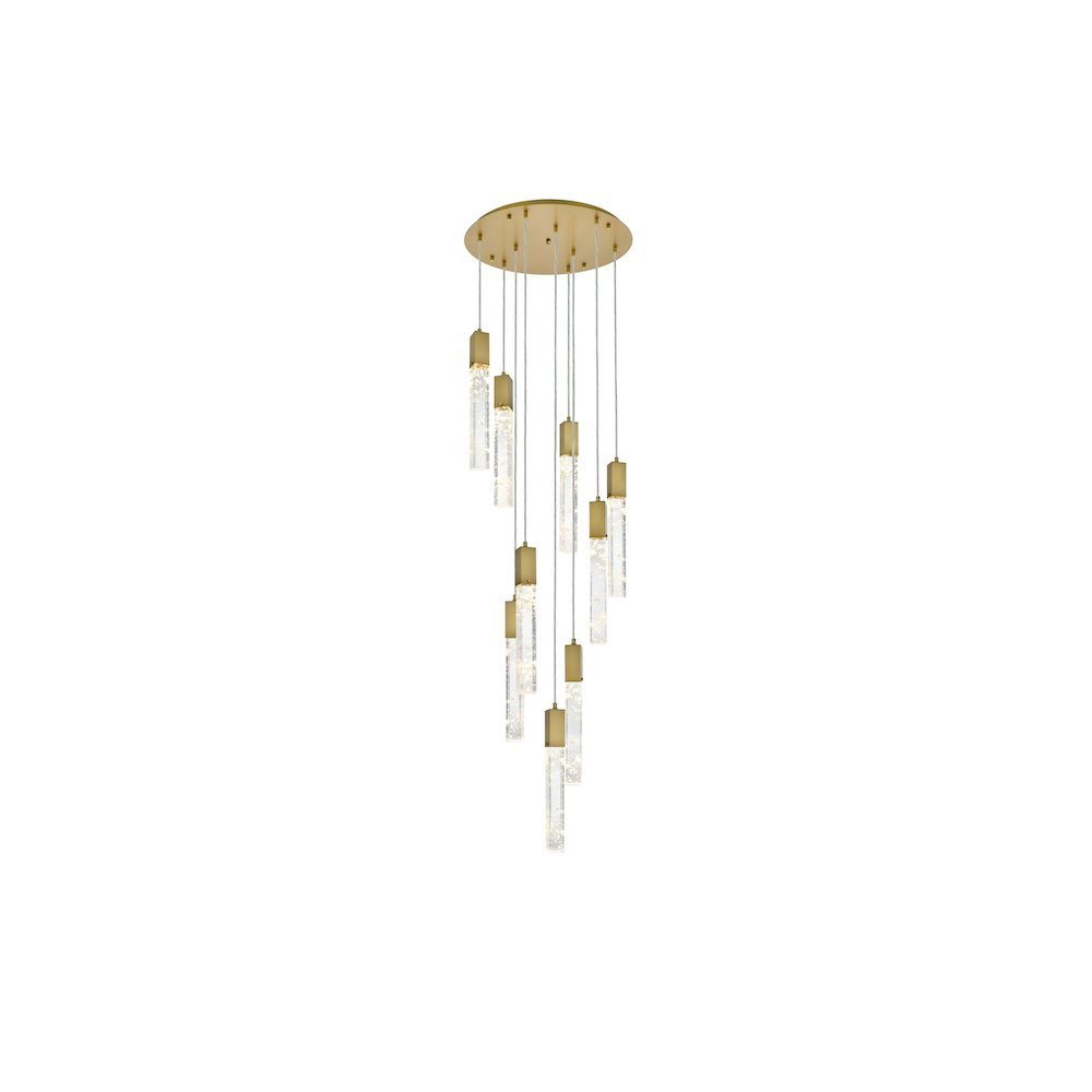 Aurora 24 inch Chandelier in Satin Gold