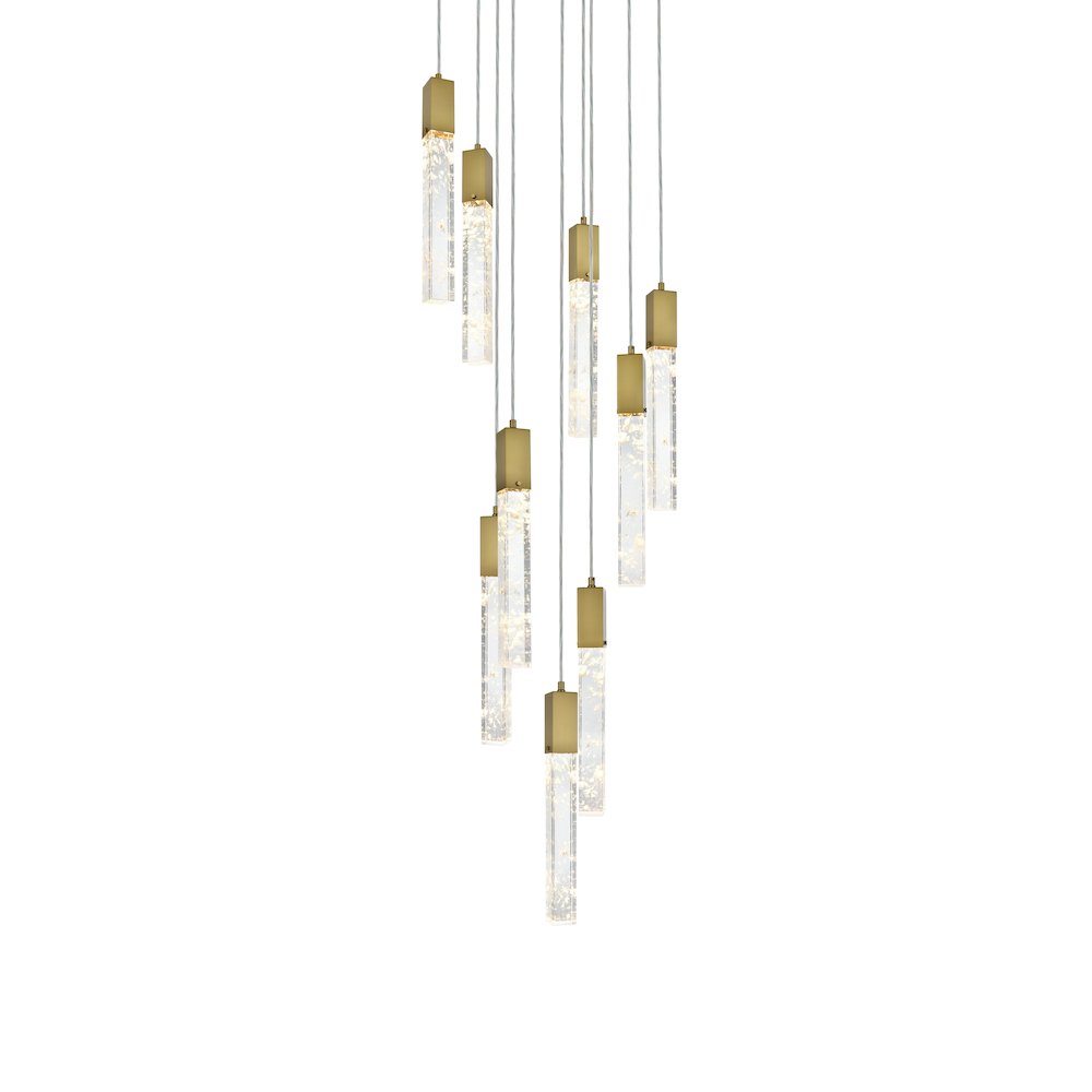 Aurora 24 inch Chandelier in Satin Gold