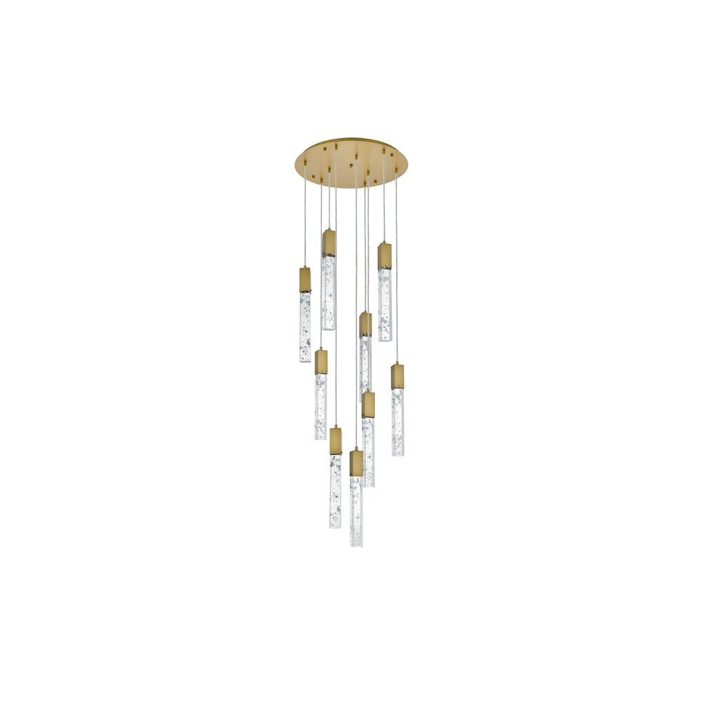 Aurora 24 inch Chandelier in Satin Gold