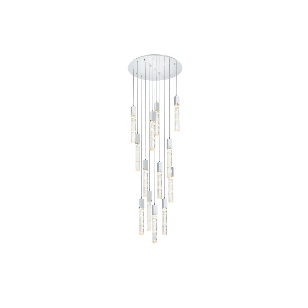 Aurora 30 inch Chandelier in Chrome