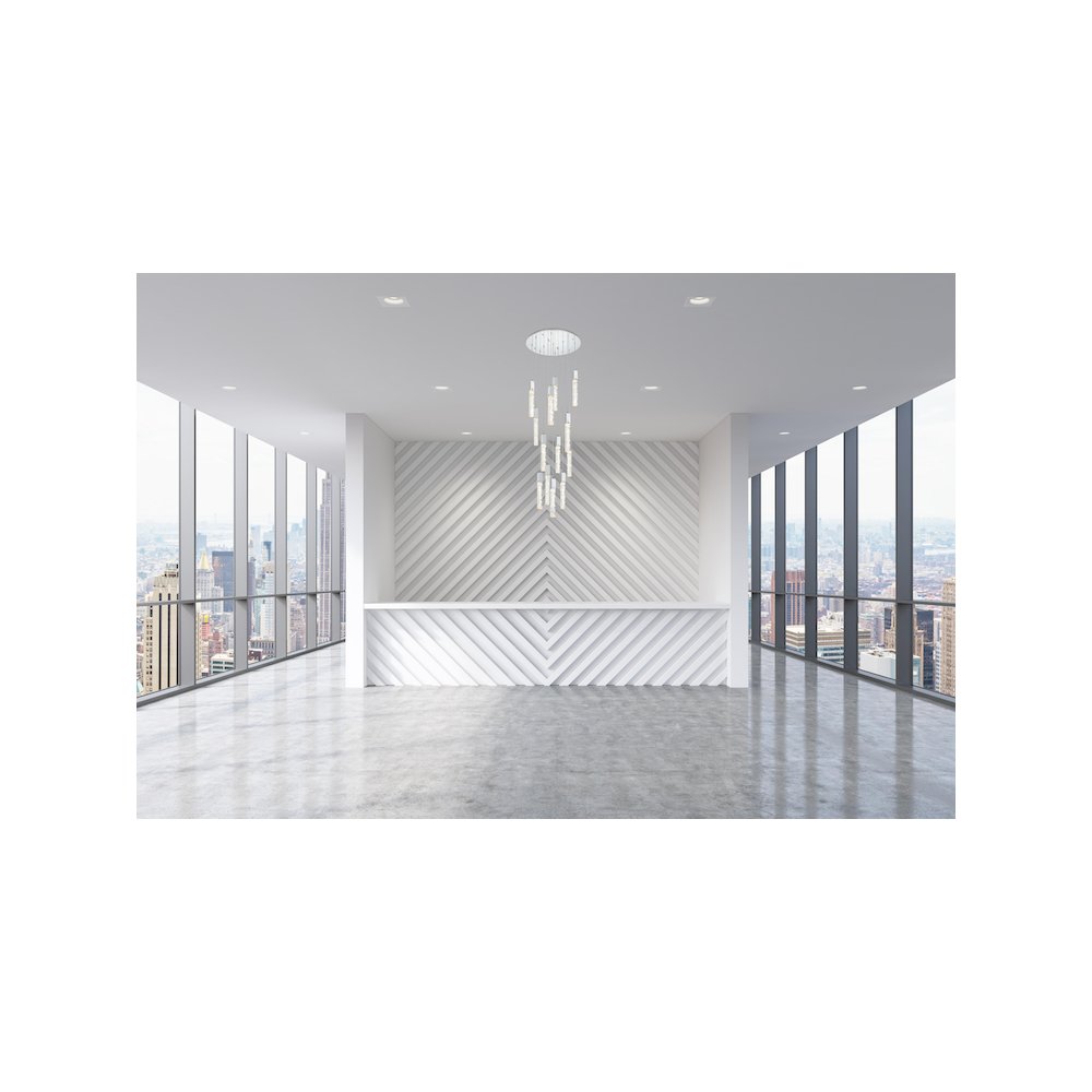Aurora 30 inch Chandelier in Chrome