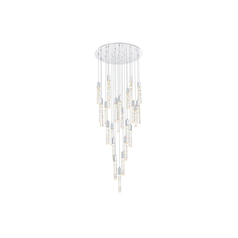 Aurora 42 inch Chandelier in Chrome
