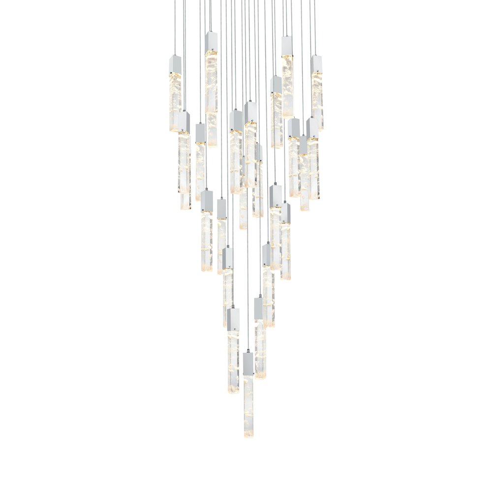 Aurora 42 inch Chandelier in Chrome