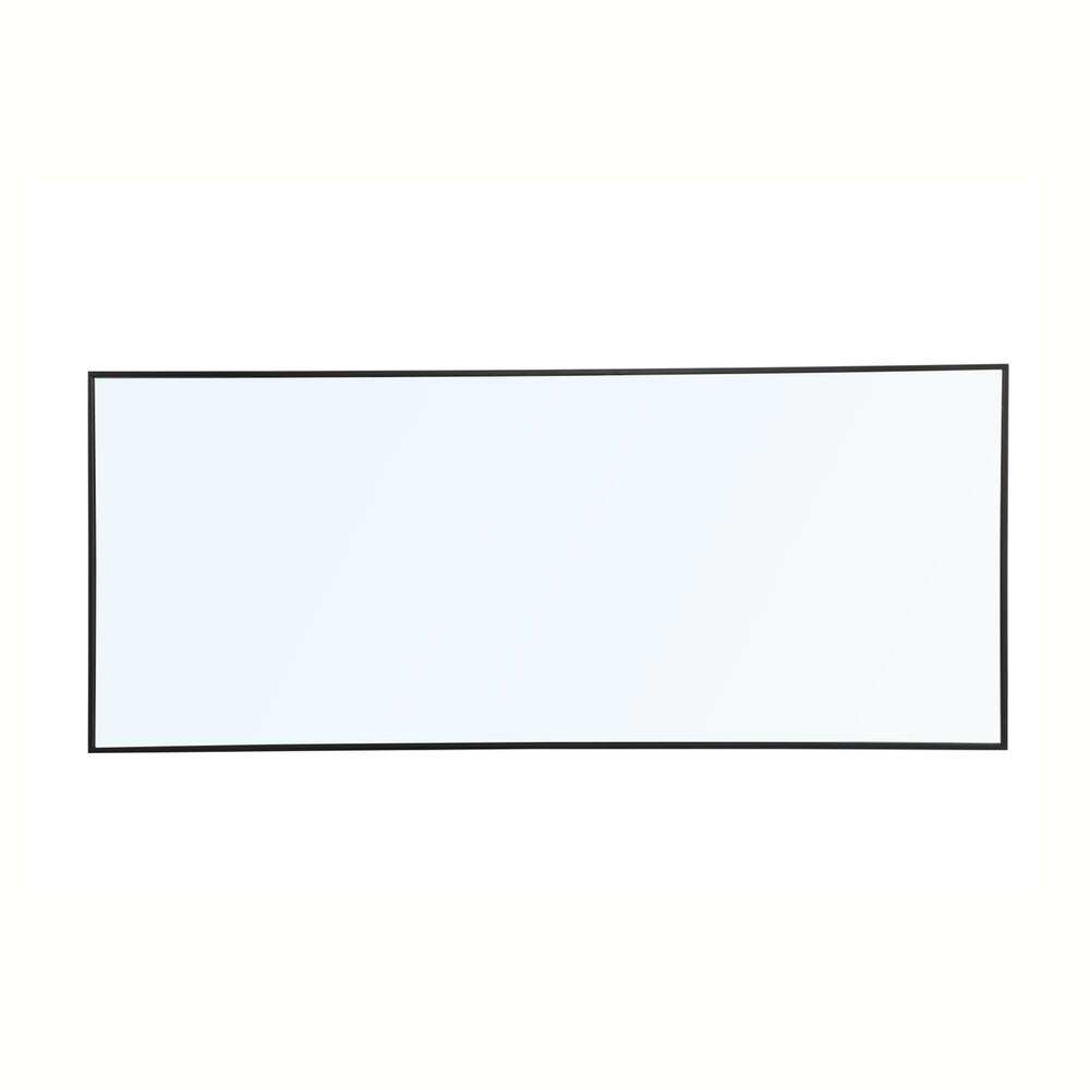Metal frame Rectangle Mirror 30 inch Black