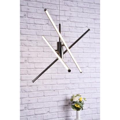 Sonya 3 Light polished Nickel Pendant