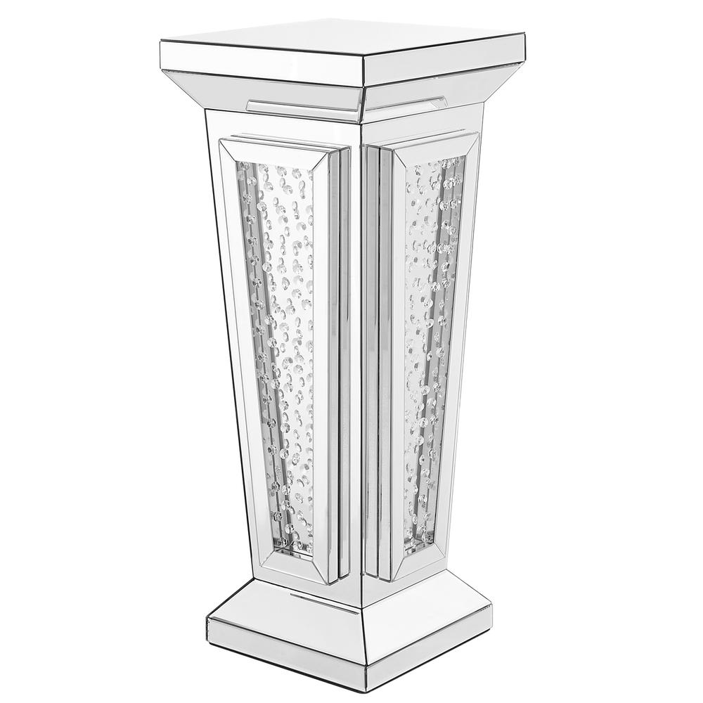 15 inch Crystal End Table in Clear Mirror Finish