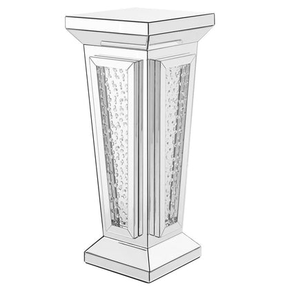 15 inch Crystal End Table in Clear Mirror Finish