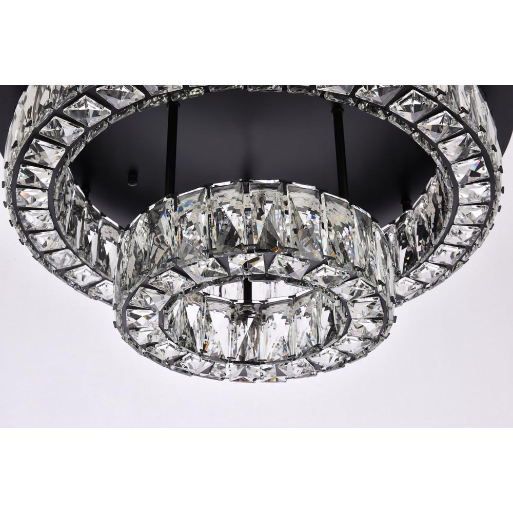 Monroe 22 inch LED double flush mount in black