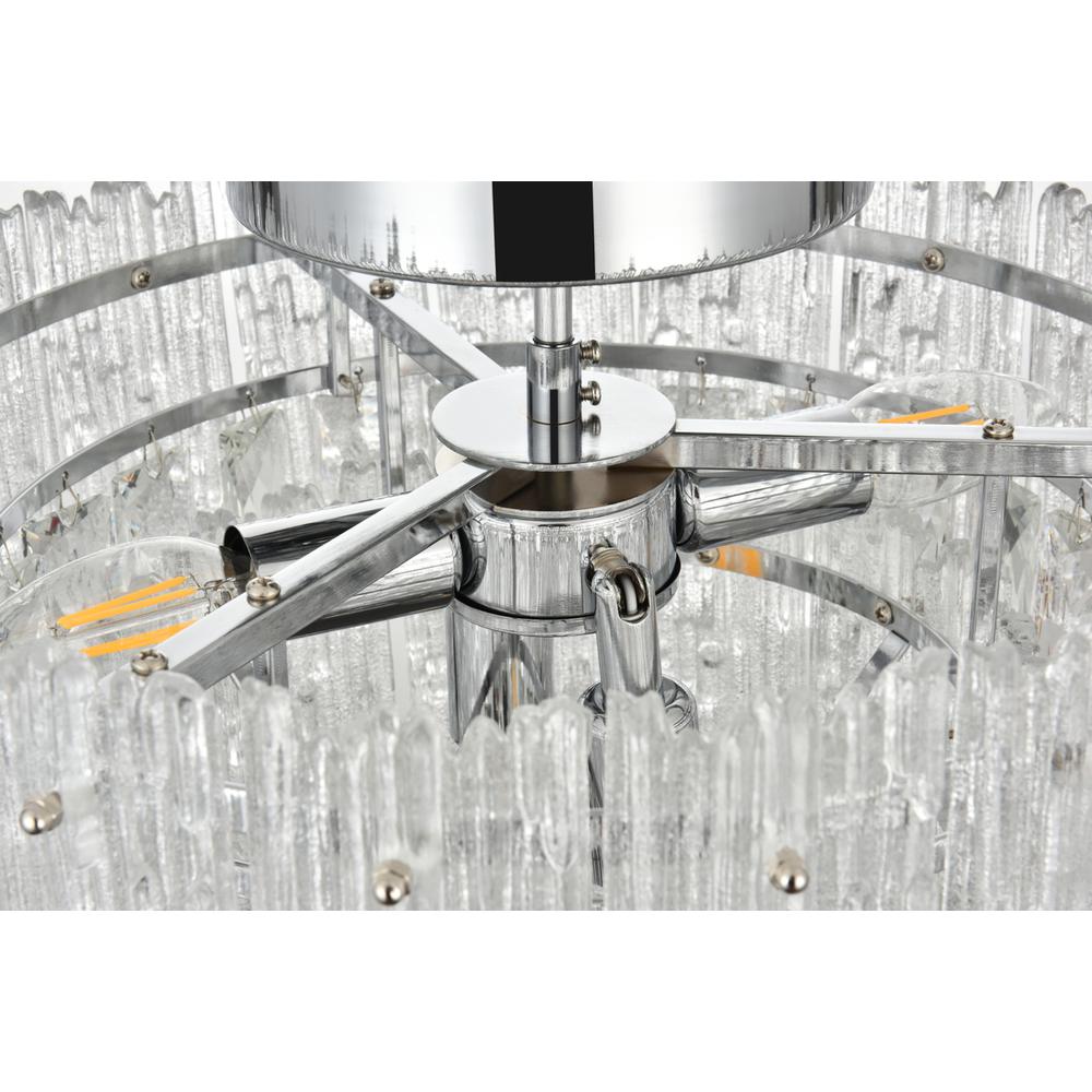 Emilia 15 inch Flush Mount Light  in Chrome