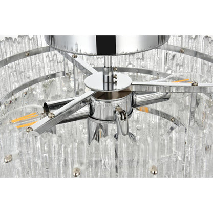 Emilia 15 inch Flush Mount Light  in Chrome