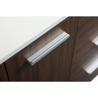 30 inch bathroom vanity in Walnut with backsplash