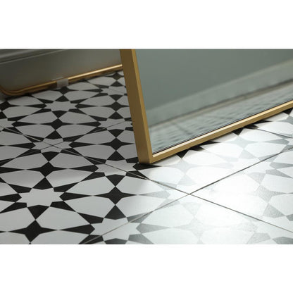 Metal Frame Rectangle Full Length Mirror 30x72 Inch in Brass