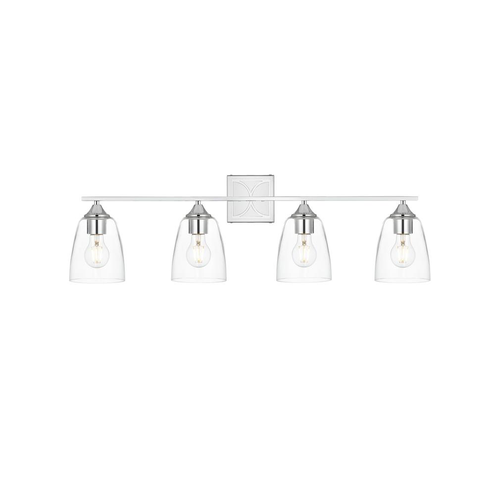 Harris 4 light Chrome and Clear Bath Sconce