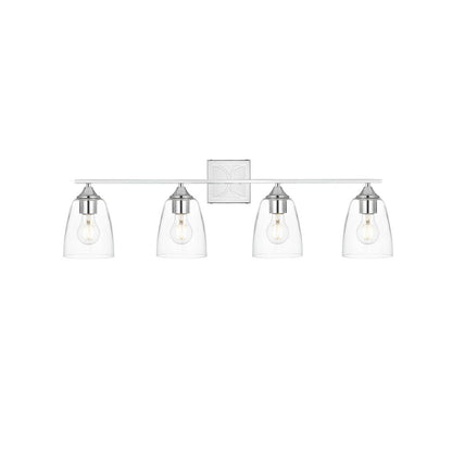 Harris 4 light Chrome and Clear Bath Sconce
