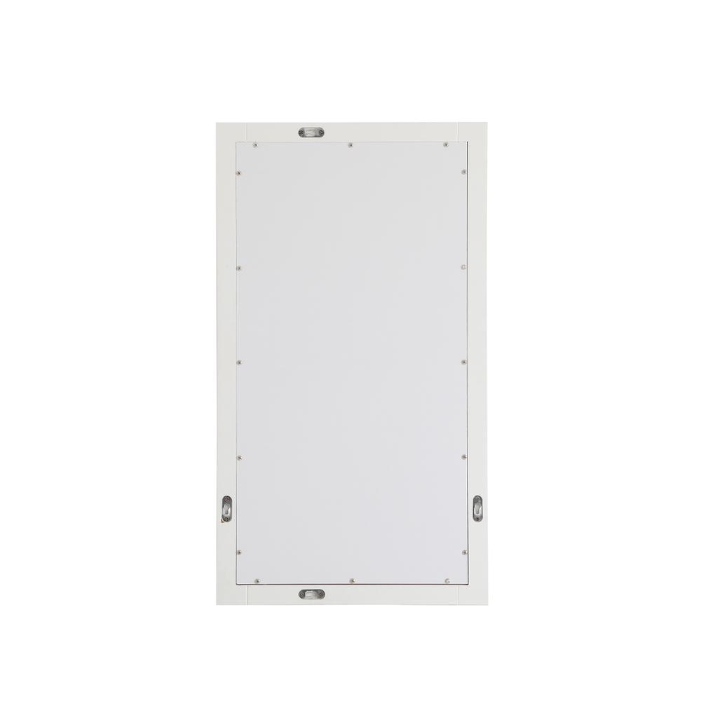 Aqua rectangle vanity mirror 18 inch in White