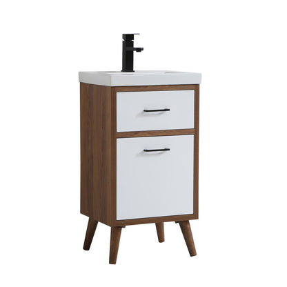 18 inch bathroom vanity in matte white