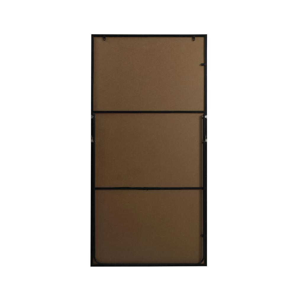 Metal Frame Rectangle Full Length Mirror 36x72 Inch in Black