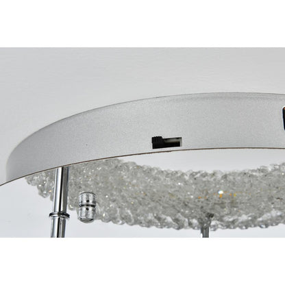 Bowen 14 inch Adjustable LED Flush Mount in Chrome