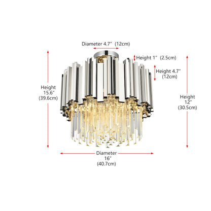 Willow 16 Inch Flush Mount In Chrome