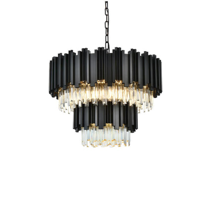 Willow 24 Inch Chandelier In Black