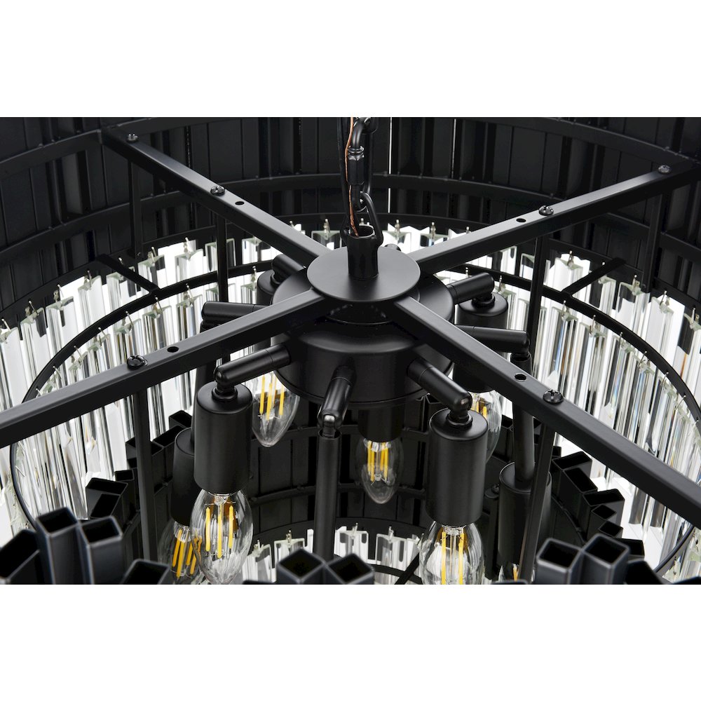 Willow 24 Inch Chandelier In Black