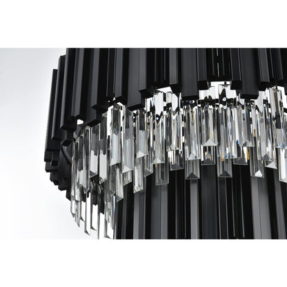 Willow 24 Inch Chandelier In Black