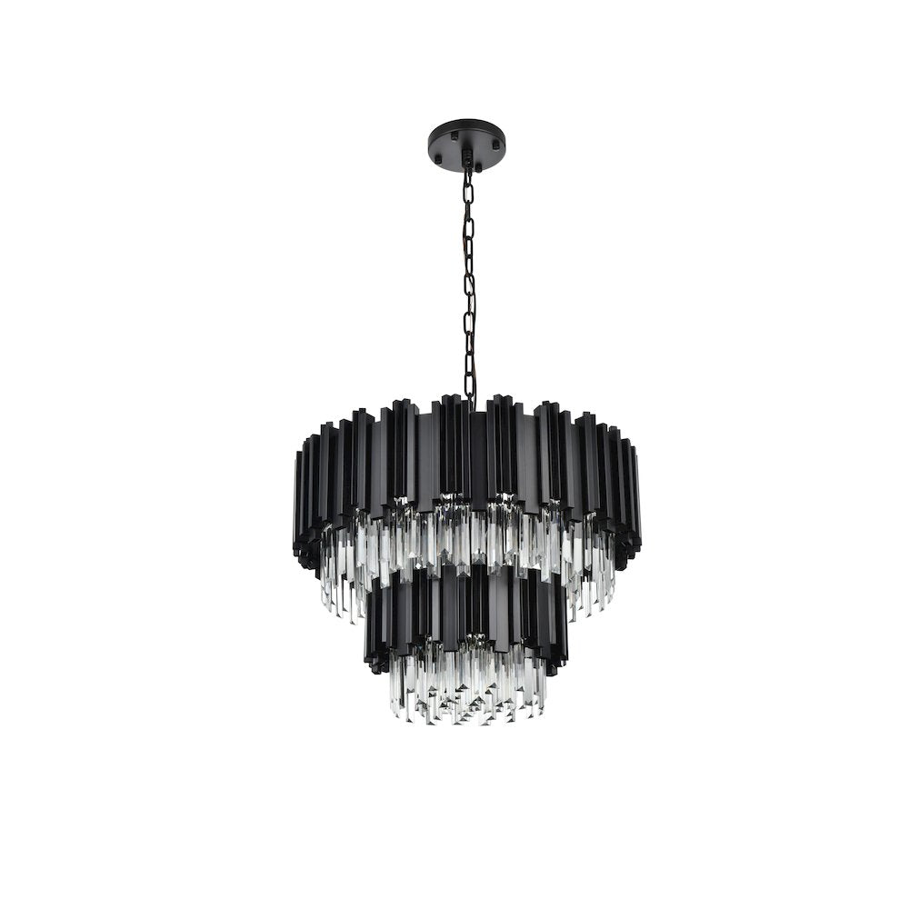 Willow 24 Inch Chandelier In Black
