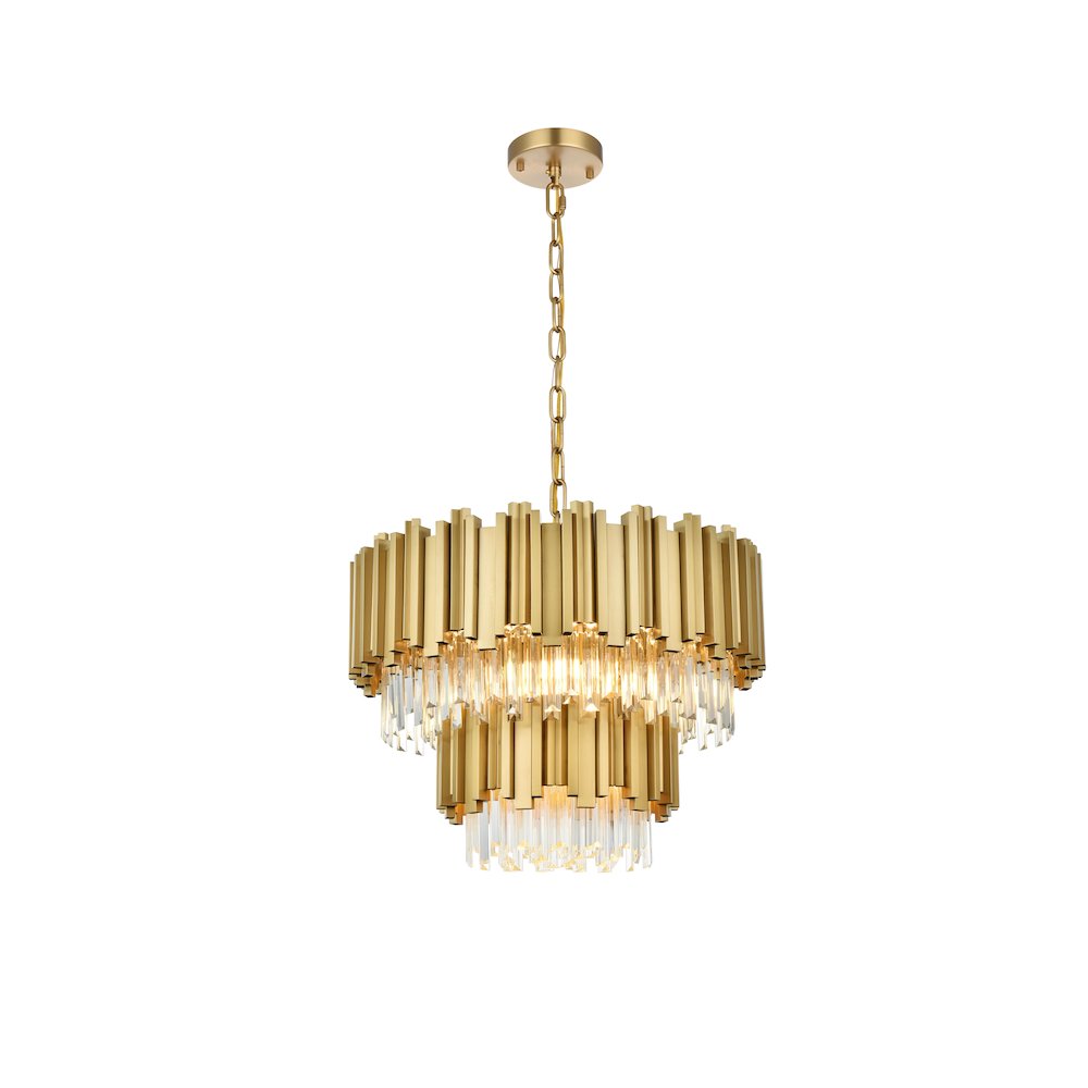 Willow 24 Inch Chandelier In Satin Gold