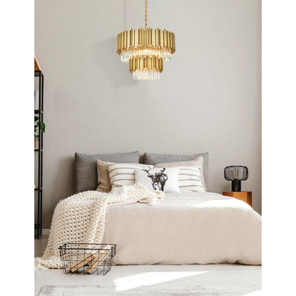 Willow 24 Inch Chandelier In Satin Gold