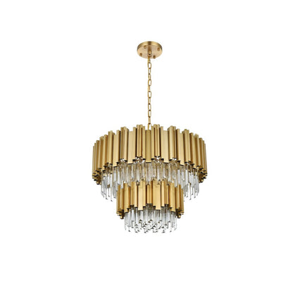 Willow 24 Inch Chandelier In Satin Gold