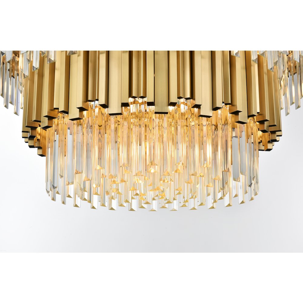 Willow 32 Inch Chandelier In Satin Gold