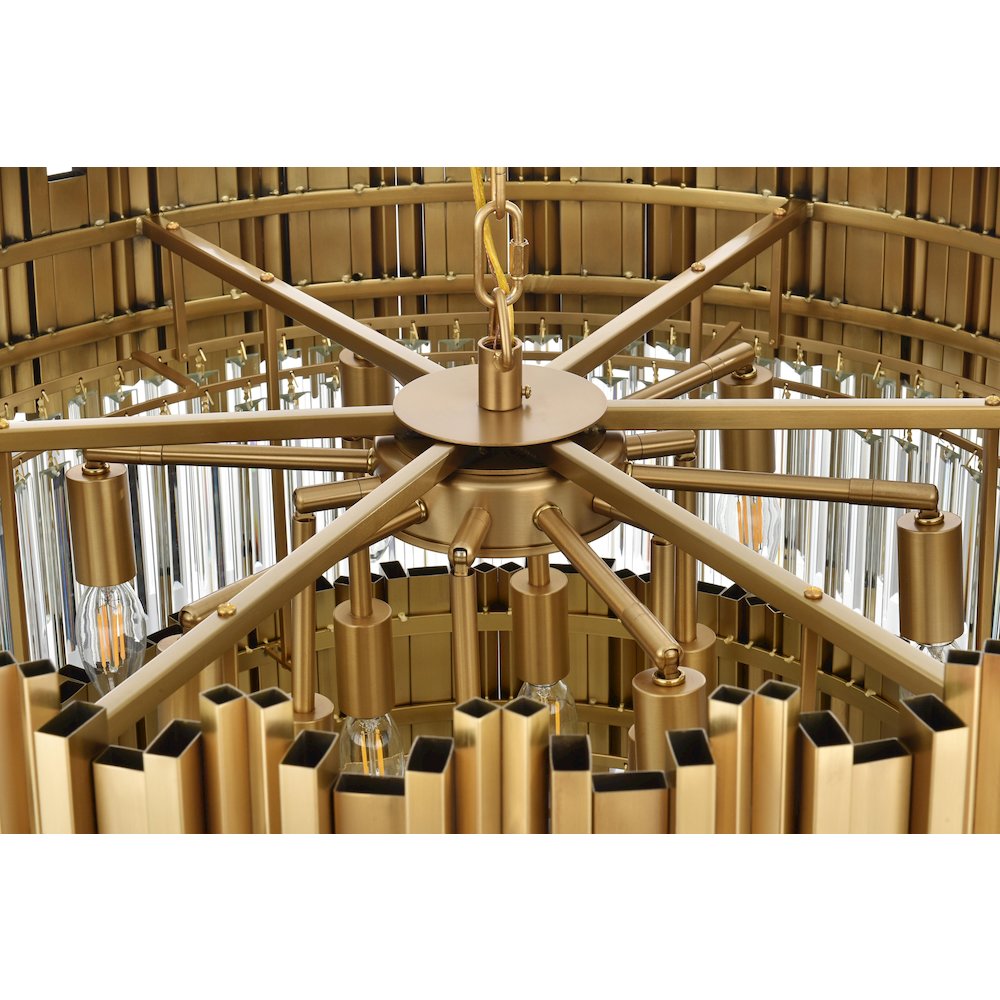 Willow 32 Inch Chandelier In Satin Gold