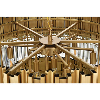 Willow 32 Inch Chandelier In Satin Gold
