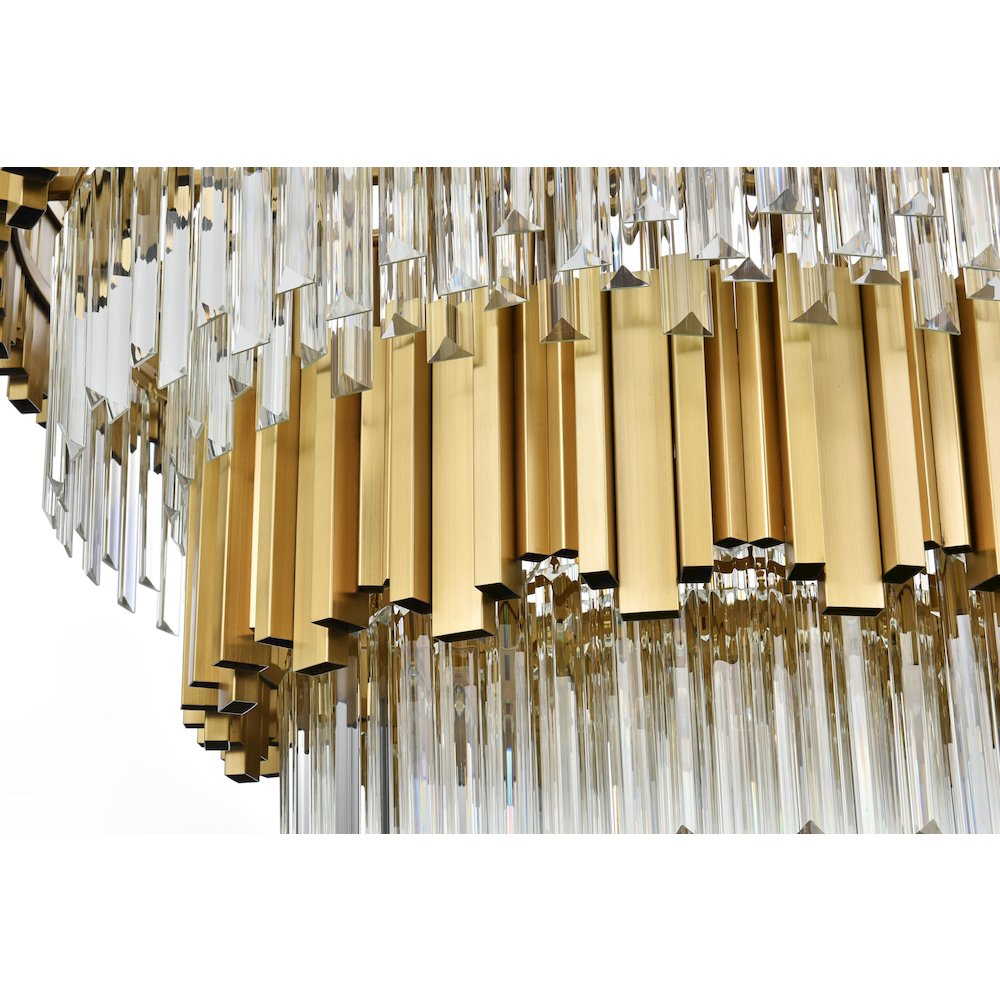 Willow 32 Inch Chandelier In Satin Gold