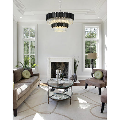 Willow 40 Inch Chandelier In Black
